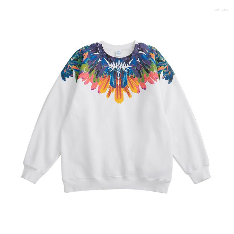 

Men's Hoodies Autumn And Winter Fashion Brand Couple Fun Color Ice Bar Loose Plush Round Neck Sweater Men's Top, Black