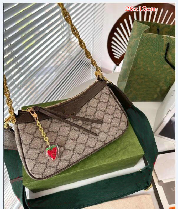 

Luxury Ophidia Underarm Bag Crescent Handbags Luxury Designer Women Hobo Shoulder Bags Adjustable Red And Green Shoulder Straps Purse Wallet RT40P, A2