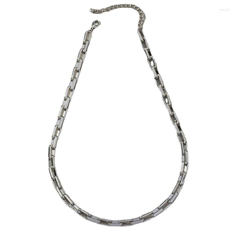 

Choker Men Silver Color Chain Necklaces