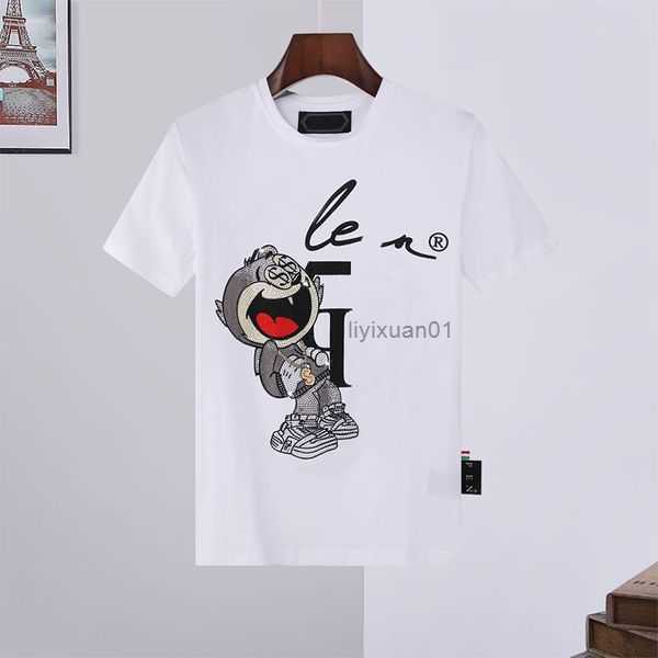 

Phillip Plain Fashion Mens Designer Shirt High Quality Letter Print Short Sleeve Round Neck Cotton Tees Size M-xxxl 7 A81W, 19 #