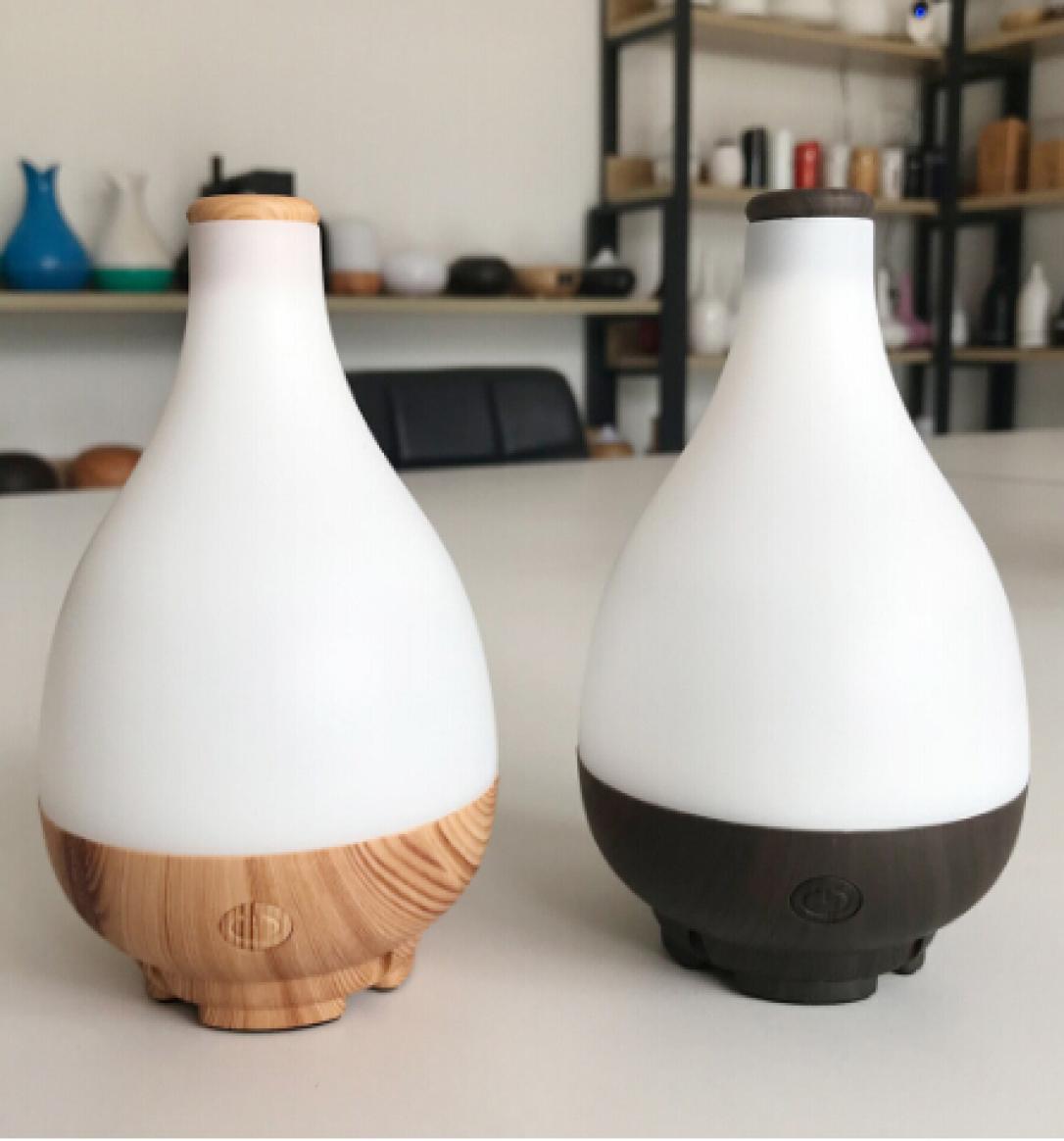 

300ml Ultrasonic Electric Air Humidifier Wood Grain Diffuser Aroma Treatment Colorful Large Led Night Light3801684