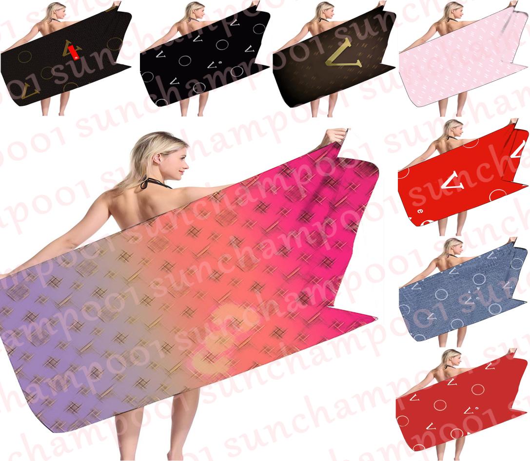 

Designer Bath Towel Outdoor Swimming Beach Accessories Quick Dry Vacation Beach Towels Letter Printed Absorbent Blanket5297630