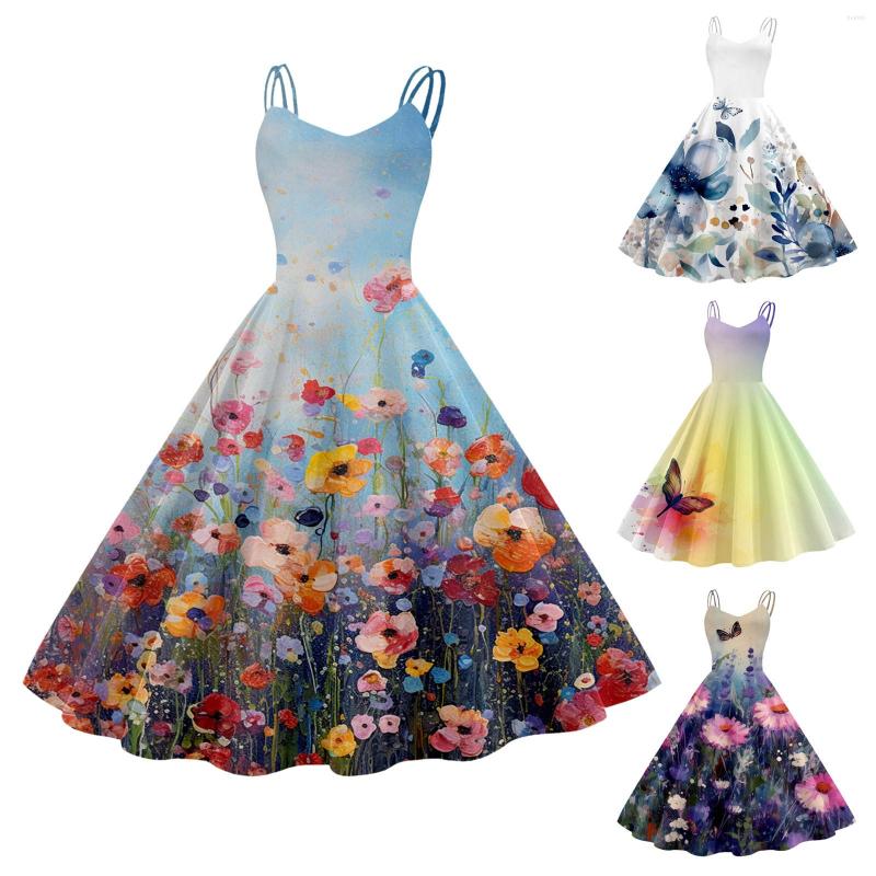 

Casual Dresses Vintage Cocktail For Women Sleeveless Knee Length Retro A Line Flared Swing Formal Prom Party Long Sleeve Tunic Dress, Blue