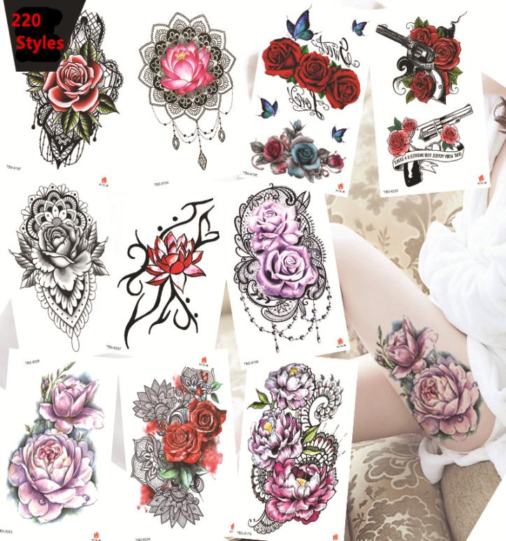 

1912cm Totem flower symbol waterproof tattoo Sticker Temporary Tattoos body stickers WS0212323515