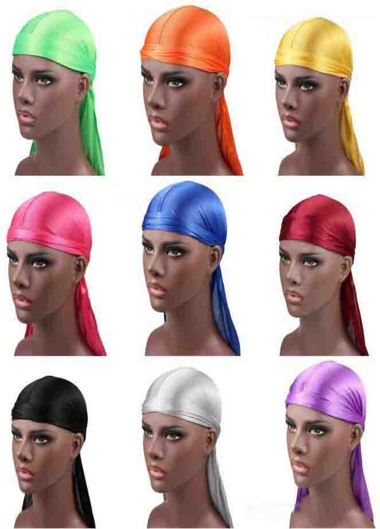 

New Fashion Men039s Satin Durags Bandana Turban Wigs Men Silky Durag Headwear Headband Pirate Hat Hair Accessories5791559, Army green