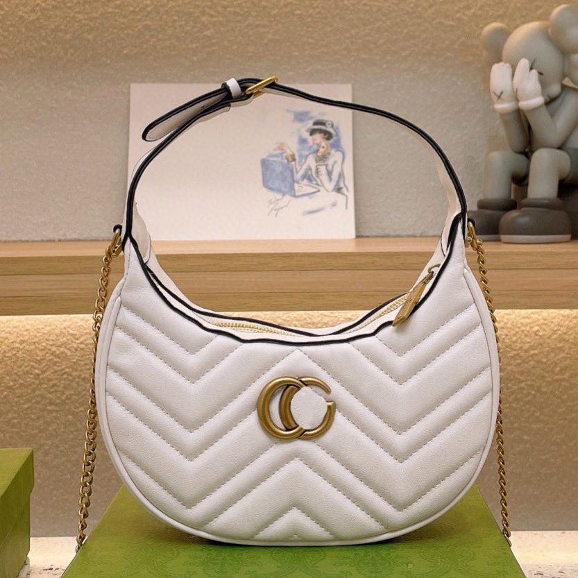 

Womens Luxury Designer Bags Underarm Shoulder Bag Handbags Genuine Leather Aphrodite Bag Gold Letter Meniscus New Lady Chain Armpit Bag Cross Body Handbag, 3# 1