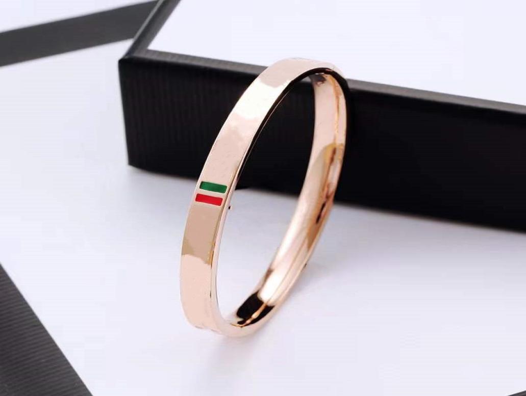 

bangle designer gold sliver rose with lock bracelets charm stainless steel jewelery women fashion jewelry accessories wedding wome5400501