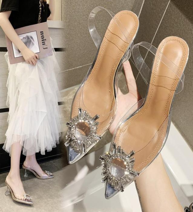 

Sandals Novelty Summer PVC Transparent Women039s Highheeled Shoes Crystal Decoration Ladies Sexy Club Evening Dress Shoes2720886, Blue