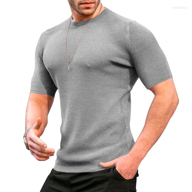 

Men's T Shirts Euro Size Men's Fashion Short-sleeved T-shirt 2023 Summer Cotton Blended Round Neck Breathable Casual Man Pullover Tops, Dark green