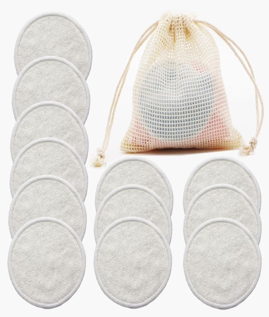 

Reusable Bamboo Makeup Remover Pads Washable Rounds Cleansing Facial Cotton Make Up Removal Pads Tool4272862