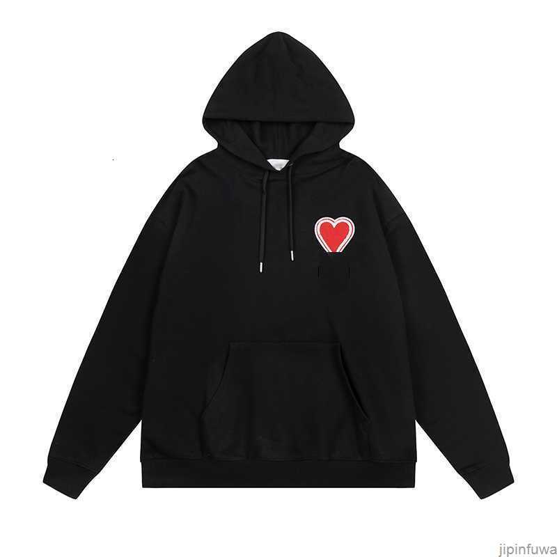 

Amis Paris Fashion Hoodie for Men and Women Quality Sweater Embroidered Red Love Winter Round Neck Jumper Couple Sweatshirts 6g2z