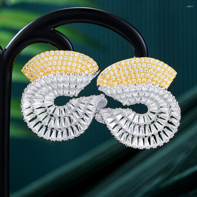 

Dangle Earrings GODKI Unique African Twist For Women Wedding Miami Prong Cuban Chain Link Cubic Zirconia Jewelry Hip Hop Chains