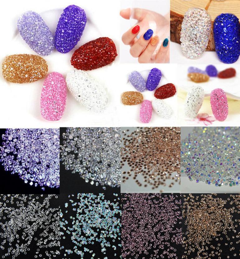 

1000pcs 1mm Rhinestones Mini Nail Art Decorations Manicure Tool New9639986