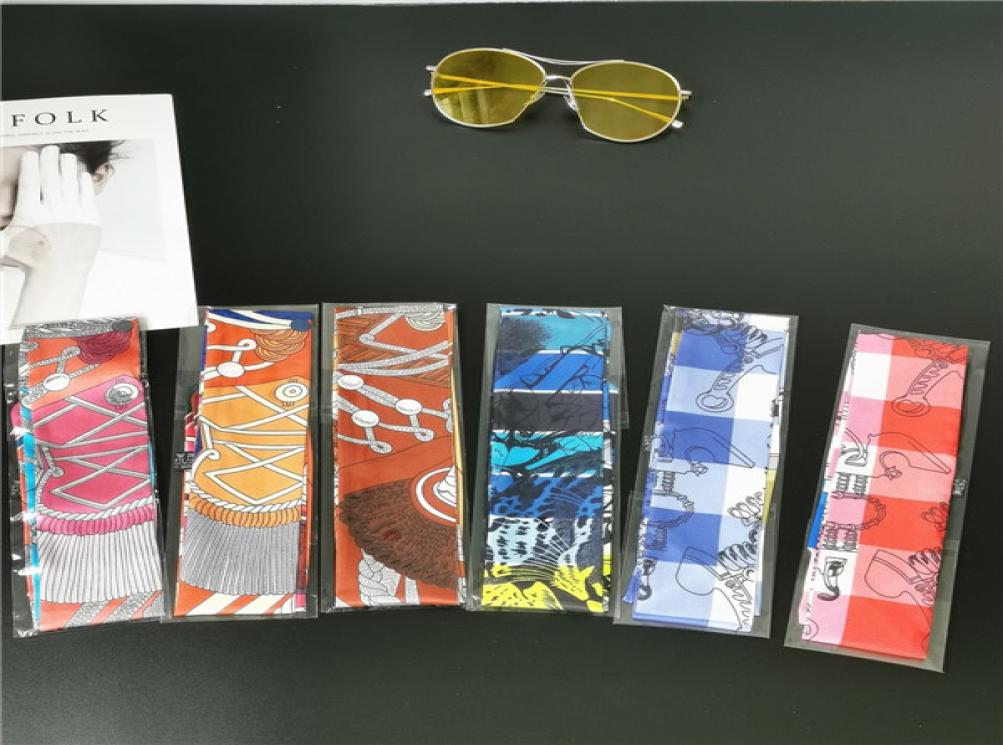 

new women scarves 90cm 5cm geometry silk small headband square scarf6027552