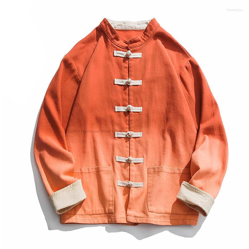 

Ethnic Clothing Chinese Retro Gradual Tang Suit Unisex Loose Oriental Fashion Young Improved Tangsuits Spring And Autumn 5XL Couple Jacket