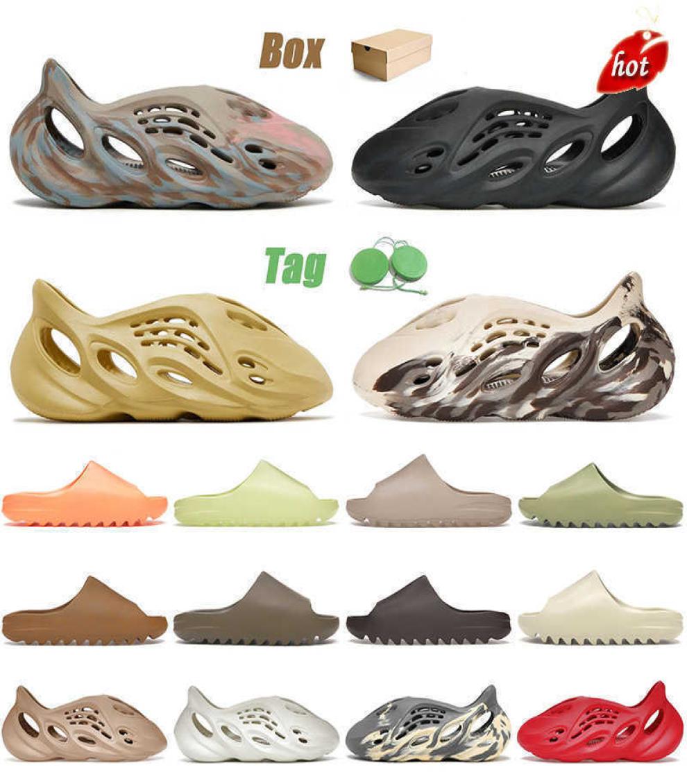 

2022 2022 Mens Womens Kids Foam Slipper Designer Runner Slides Size Us 13 Sand Grey Sulfur Cream Clay Mineral Blue Pure Enflame Or7570591