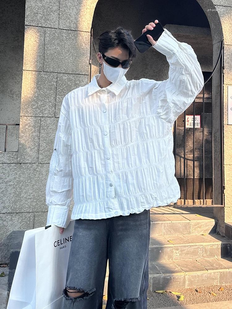 

Men's Casual Shirts DC4930 Fashion Men's 2023 Runway Luxury European Design Party Style Clothing, Picture shown