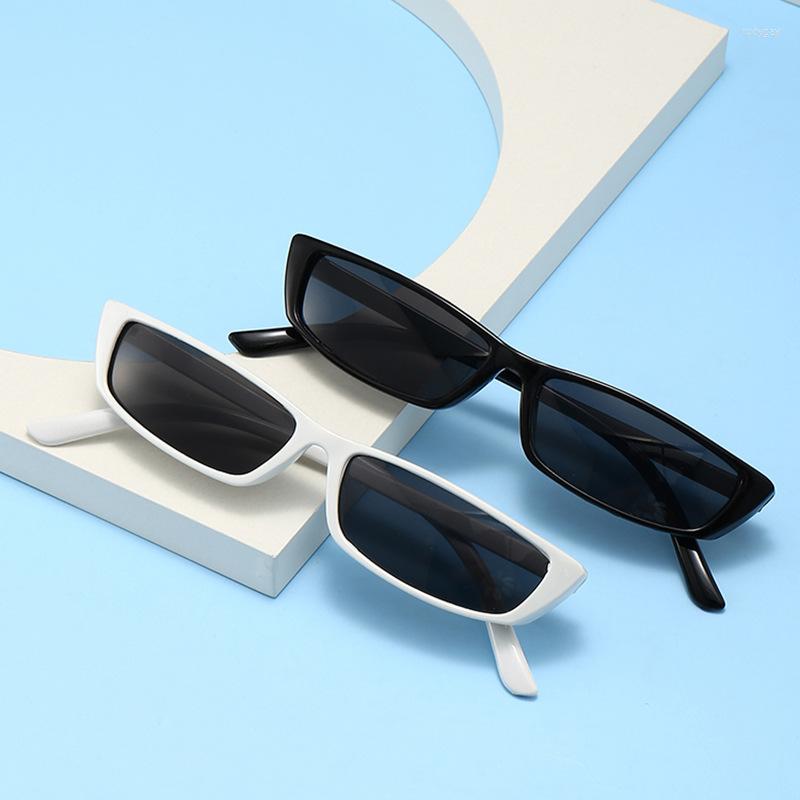 

Sunglasses Vintage Small Rectangle Girls Boys Black/white Sun Glasses UV400 Shade Outdoor Fashion
