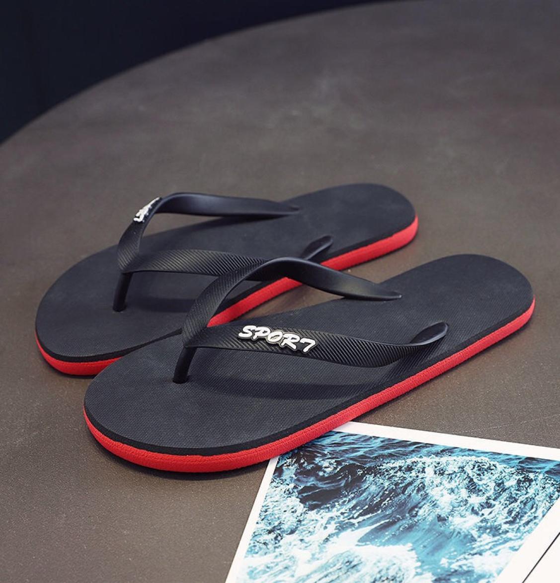 

2021 top quality luxury designer men039s slippers sandals shoes slippery anime summer fashion wide flat flip flops d012918280