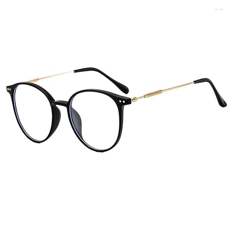 

Sunglasses 2023 Men's And Women's Style Eye Protection Plain Glasses Anti Blue Light Brand Round Frame Radiation