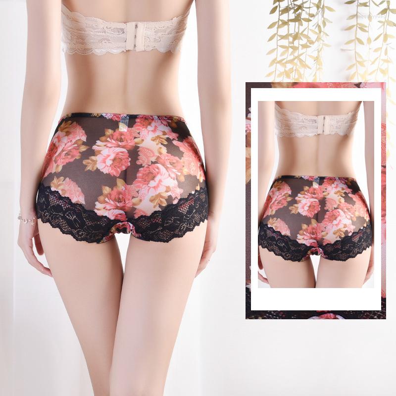 

Women's Panties 3Pcs Set Sexy Lace Briefs For Women Fashion Underwear Mid-waist Printed Underpants Female Lingerie Calcinha Frete G, Color 2