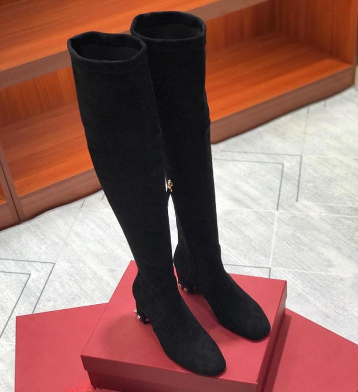 

Womens Over The Knee Boots Fashion Winter Shoes With Elastic Sheepskin Suede Rivet Zipper Fashion Australia Top Leather Martin Ank1339931, Red