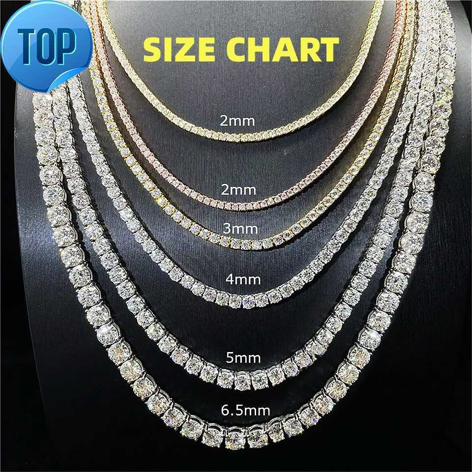 Cheap Price Hip Hop Jewelry 3MM 4MM 5MM 6.5MM GRA Certificate S925 Silver Vvs1 D Color Diamond Moissanite Tennis Chain Necklace-image-873910272