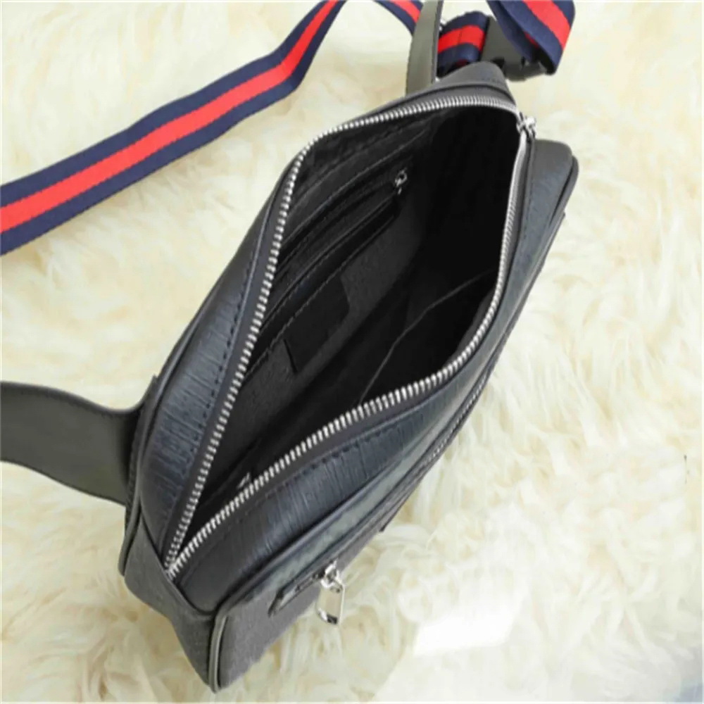 

2023 Top Quality Men's Waist bags chest bag leather soft perfect craftsmanship marsupio rionera Wholesale Fashion Women Bags, Black