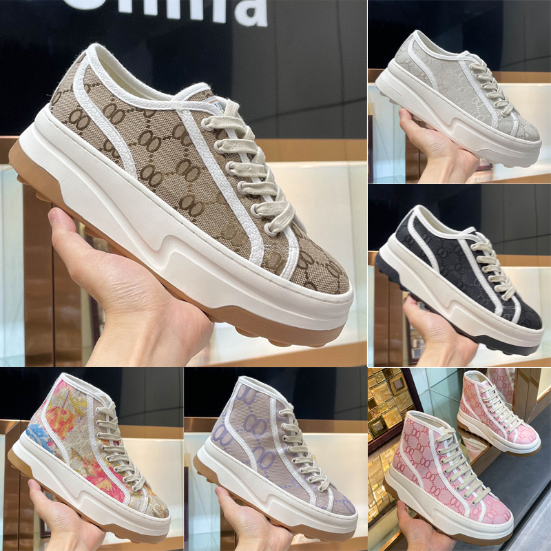 

2023 Designer Women Casual Shoes Italy low-cut 1977 high top Letter High-quality Sneaker Beige Ebony Canvas Tennis Shoe Luxury Fabric Trims thick-soled Shoes