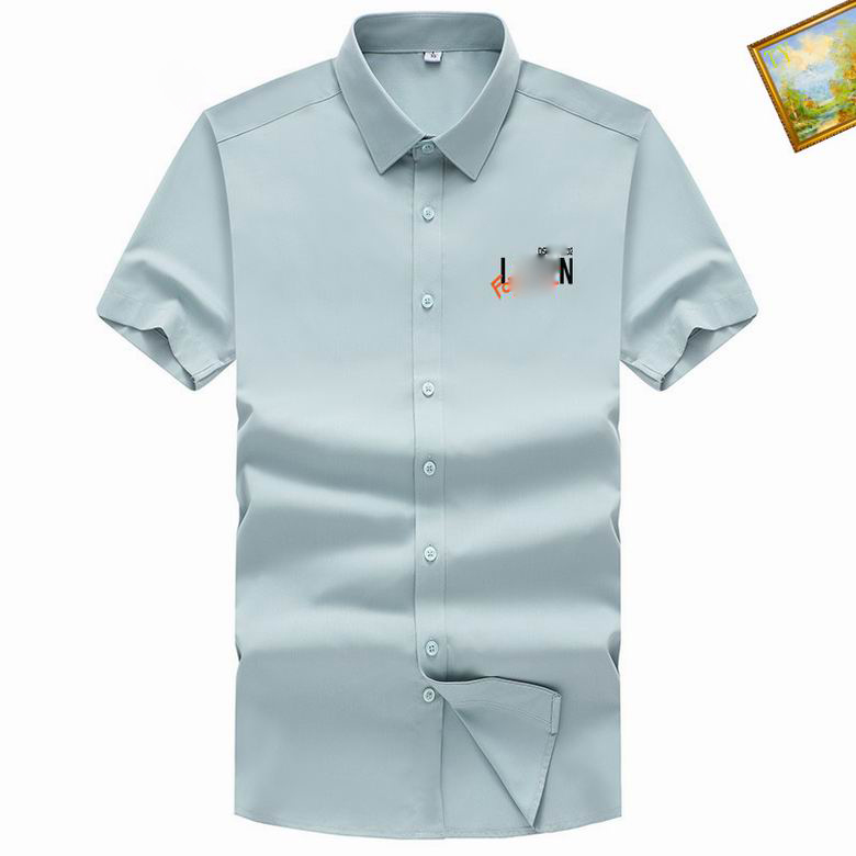 

Luxury Designer Mens Casual Shirt Mens Classic Mix and Match Checker Print Fashion Brand Spring Summer Polo Neck Short Sleeve Embroidered Business Shirt DSQ2, Indianred