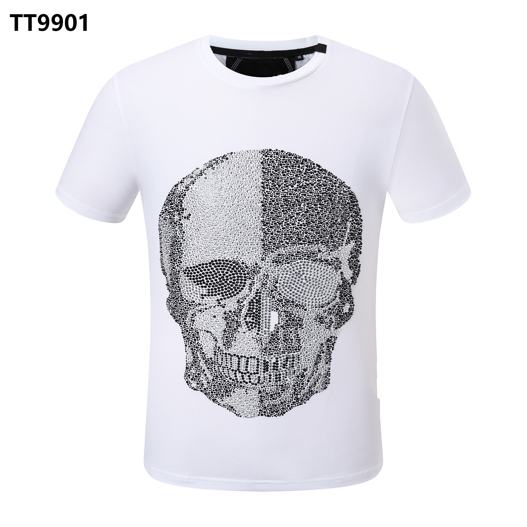 

2023 Phillip Plain T-shirt style European and American fashion personality big-name printed cotton top youth casual short sleeves, 24
