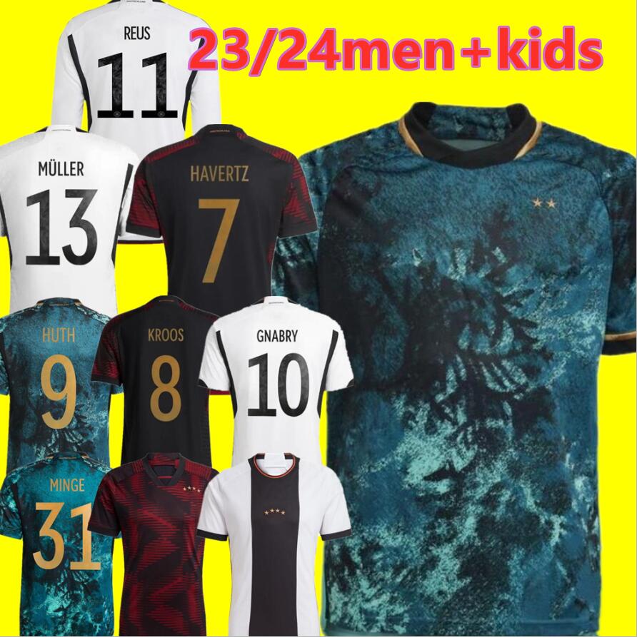 

World CupS 2023 Germany soccer jerseys HUMMELS KROOS GNABRY WERNER DRAXLER REUS MULLER GOTZE football shirt Men / women / kids kit Fans Player version, 22-23