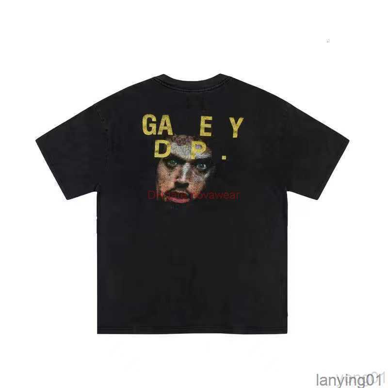 

Mens T-shirts Galleries Designer Summer Galleries Shirt Vintage Wash Do Old Angel Skeleton Car Graffiti Print Loose Short Sleeveyz9i