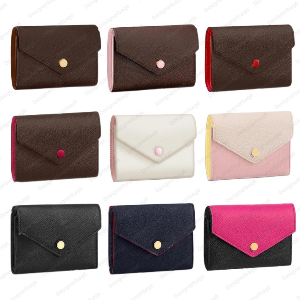 

10A TOP Unisex fashion Designer Luxury VICTORINE Wallet Coin Purse Key Pouch High Quality Card package Size 12CM, Embossed cowhide / pink