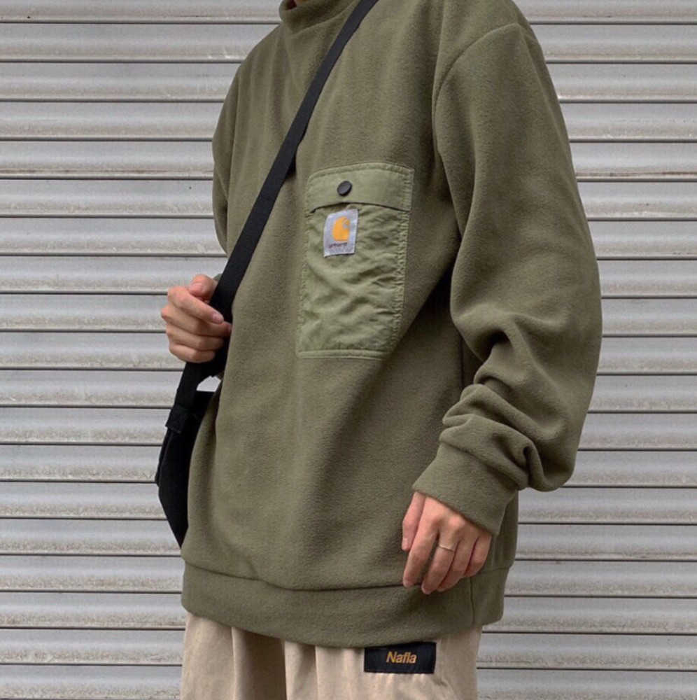 

Men's Hoodies Sweatshirts Mens Designer Hoodie Carha Embroidered Crew Neck Sweatshirt Coat Men Long Tshirt Oversize Sweaters Pullover Jacket, Black