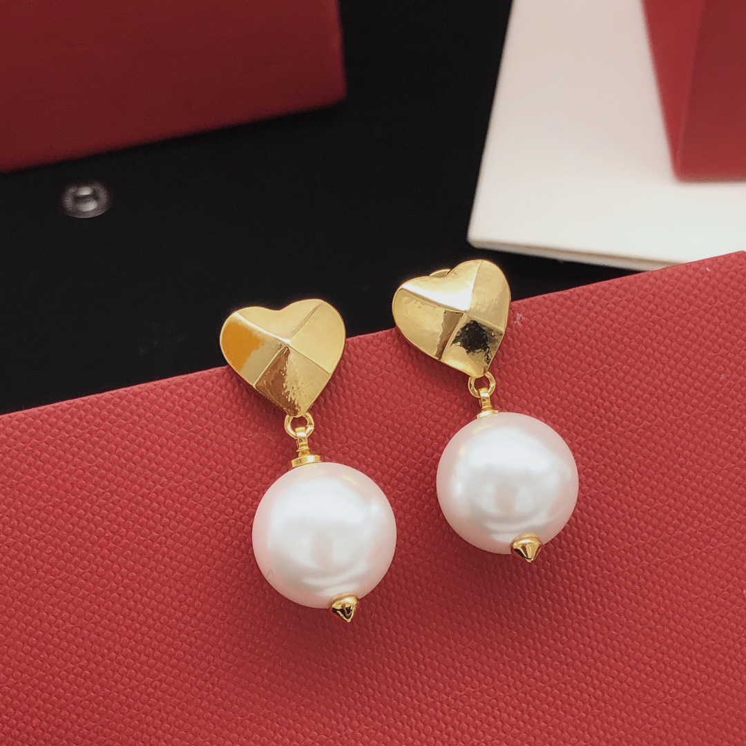

Designer Stud Earring V Logo Brand Charm Pearl Earing Women Fashion Hoop Jewelry Luxury Metal Earring Jeweler Women's Gifts xk3