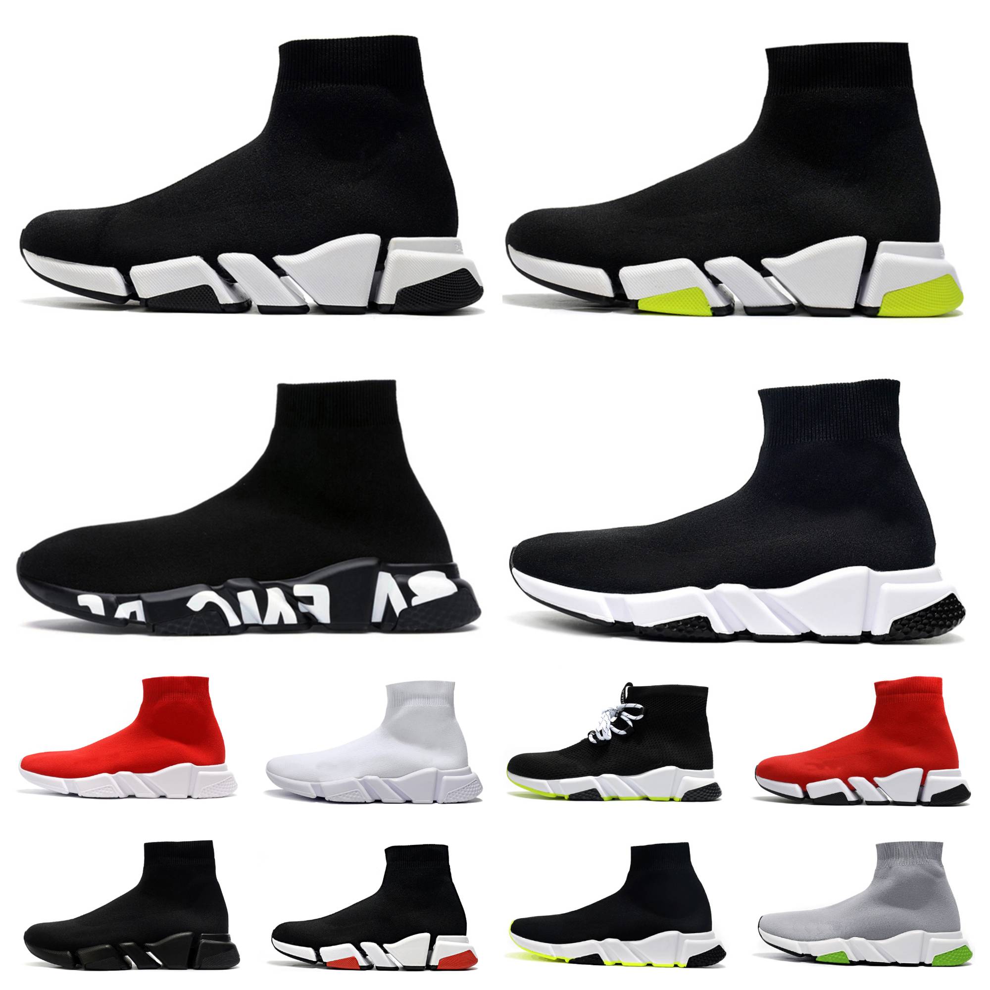 

Designer Sock Shoes Women Mens Casual Knit Socks Trainers Platform Triple Black White Red Grey Beige Speed Trainer Fashion Outdoor Luxury Sports Sneakers Size 36-45, Shoes lace