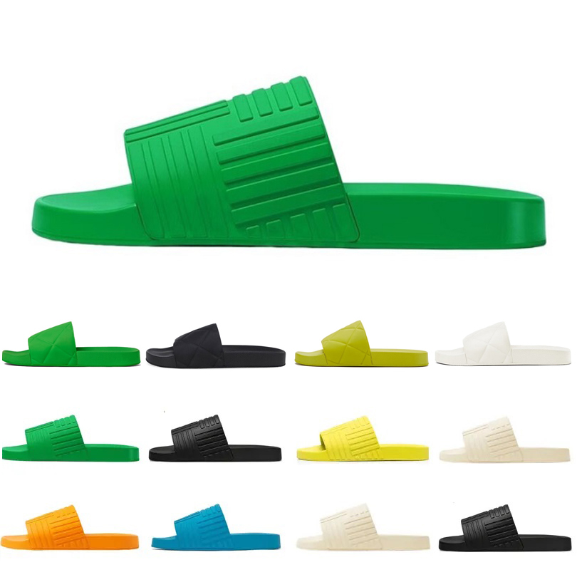 

Men Women Designer Slippers Sandals Slides Quilted Slider Summer Flip Flops Black Green Kiwi White Orange Parakeet Mens Slipper Sandal, Color#8