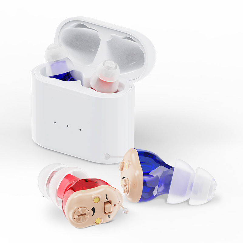 

Ear Care Supply Rechargeable Hearing Aids V30 Intelligent Audifonos Mini Inner for Elderly Sound Amplifier Deafness with Charging Case 230329