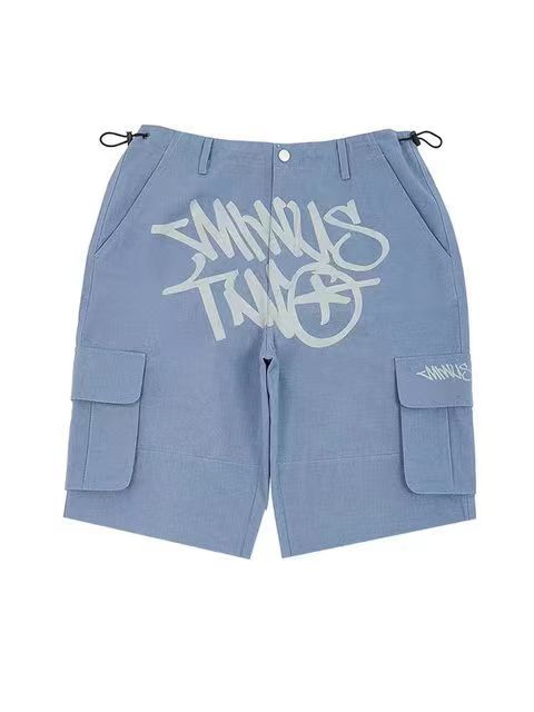 

Minus Two Men's Shorts Y2k Cargos Summer Men Streetwear Casual Wide Leg Cargo Pants Hip Hop Track Clothes High Street Fashion 7vx3