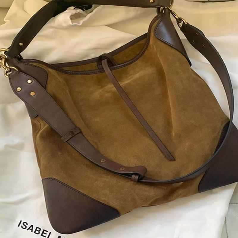 Isabel Marant Frosted High Capacity Bucket Bag Shoulder Crossbody Bags Tote Outdoor Bag-image-873832703