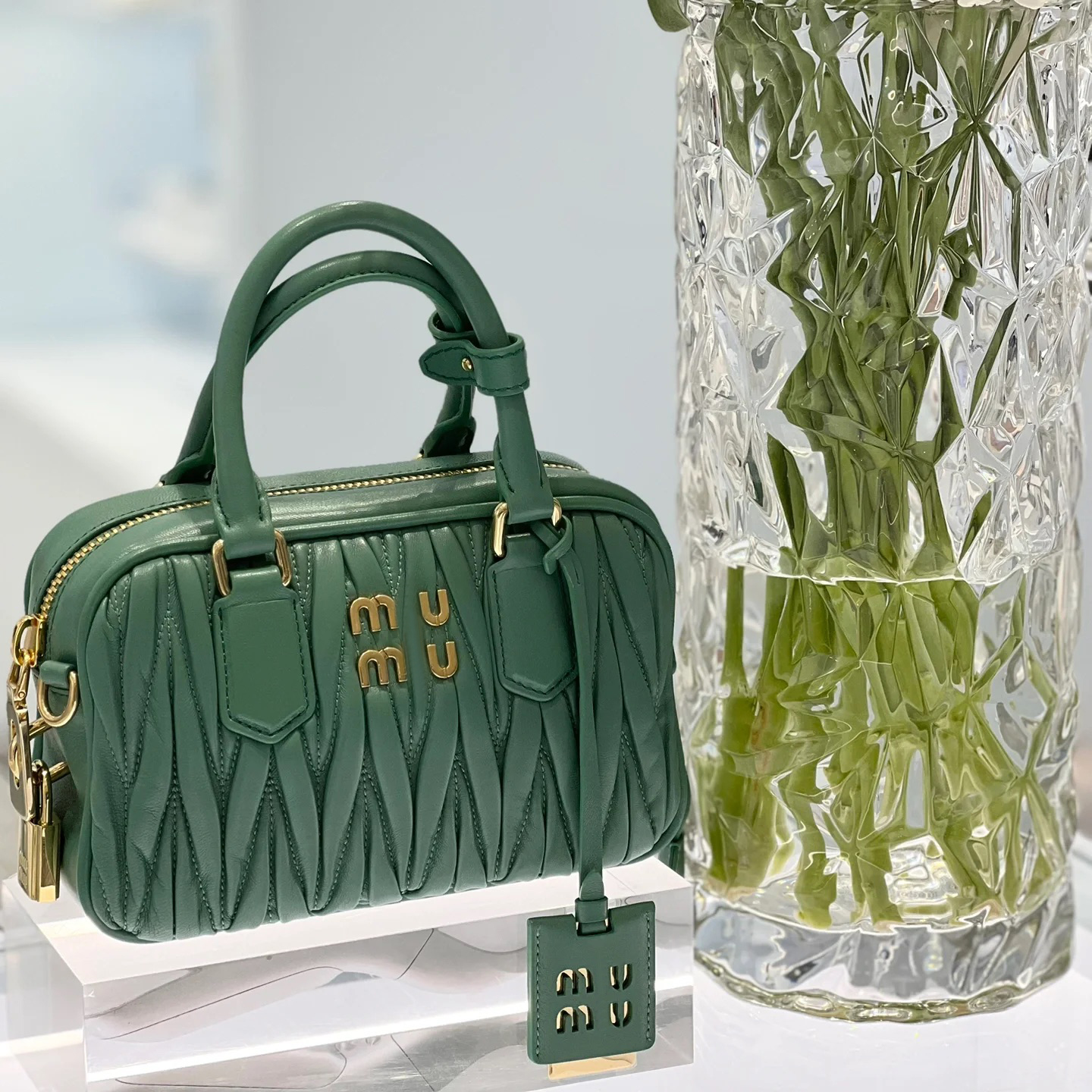 

Matelasse bowling Miui handbag top handle bag Miu Designer luggage travel bags clutch pochette tote Women Zipper Genuine Leather Shoulder square cross body men hobo, Blue