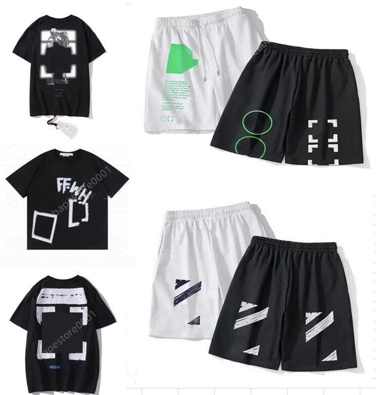 

Summer Fashion Offes Shorts Loose Men's Brand Luxury Designer Casual Sports Pants Arrow Printed Reflective Stripe Short Black Gym Sweatpants Women Capris 9lnp, Cusyt3