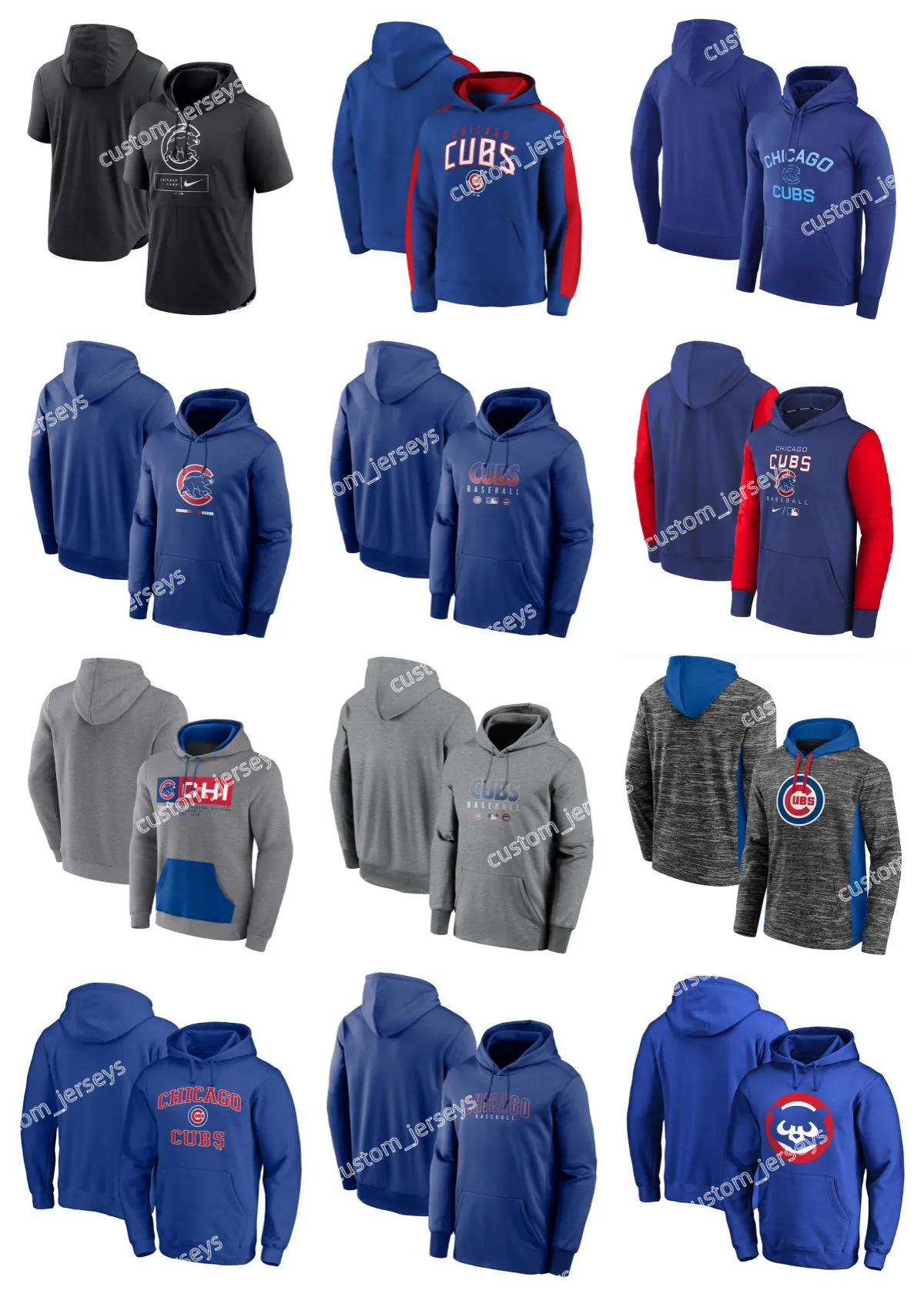 

custom Men women youth Chicago''Cubs''Hoodie Men Women Youth Olive 2022 Salute to Service Therma Performance Pullover Custom Jersey Baseball Hoodie, #15