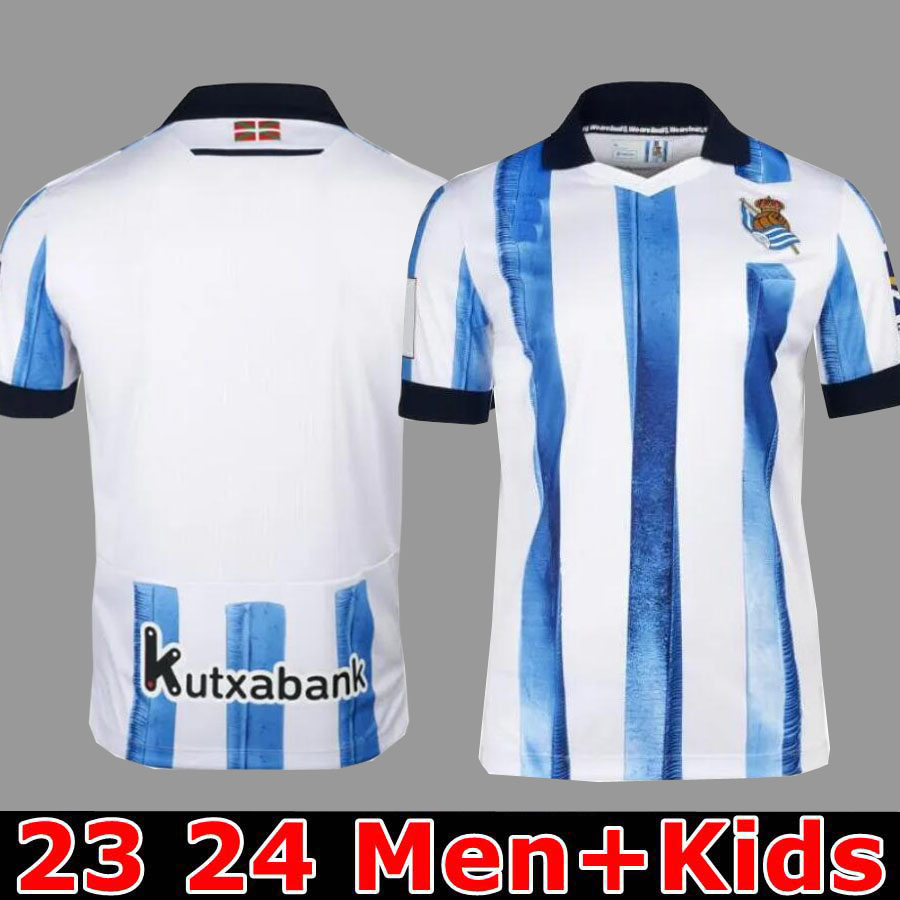 

23 24 Real Sociedad Soccer Jerseys DAVID SILVA OYARZABAL 2023 2024 X PRIETO GOROSABEL PORTU TAKE football shirt CARLOS FDEZ CHO RS camisetas de football, Home jersey