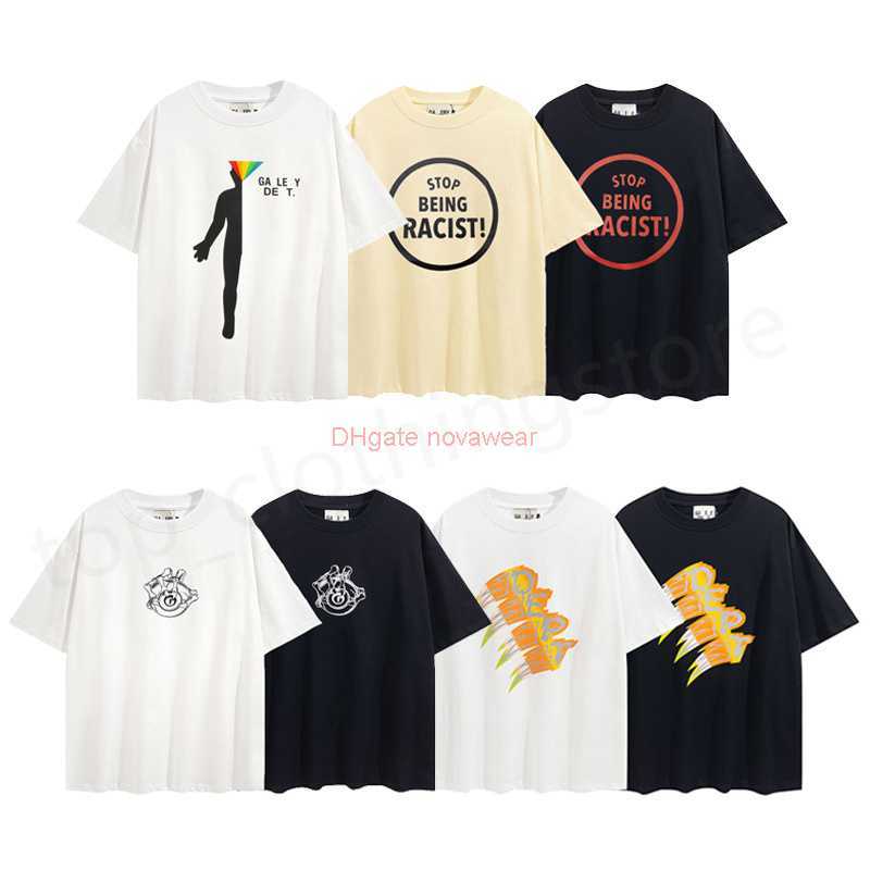 

Designer galleries Tee T shirts Mens T-Shirt Summer short sleeves leisure Fashion tops Cottons letter print Luxurys Lovers Clothing Size S-XL