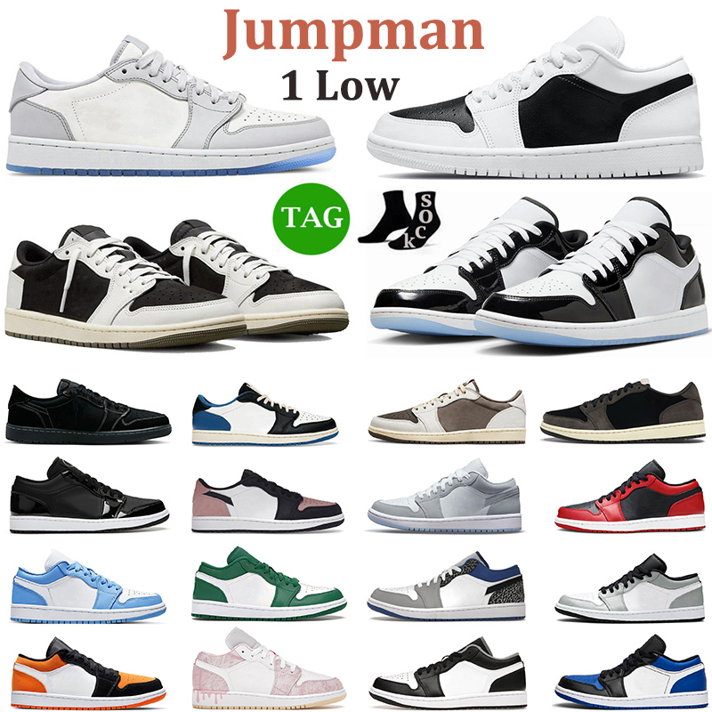 

1 Low Men Women Basketball Shoes 1s Low Black Phantom Olive Concord Wolf Grey Vintage UNC Grey Paint Drip Panda Mens Trainer Sports Sneakers, #37