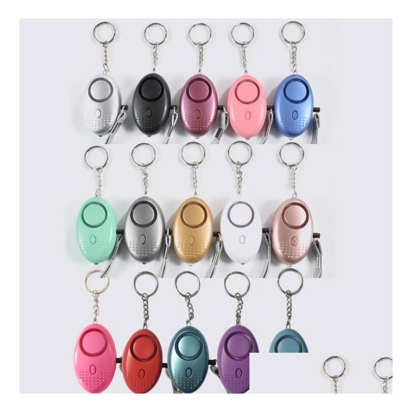

Alarm Systems 130Db Egg Shape Self Defense Girl Women Security Protect Alert Personal Safety Scream Loud Keychain Alarms Drop Delive Dhz8F