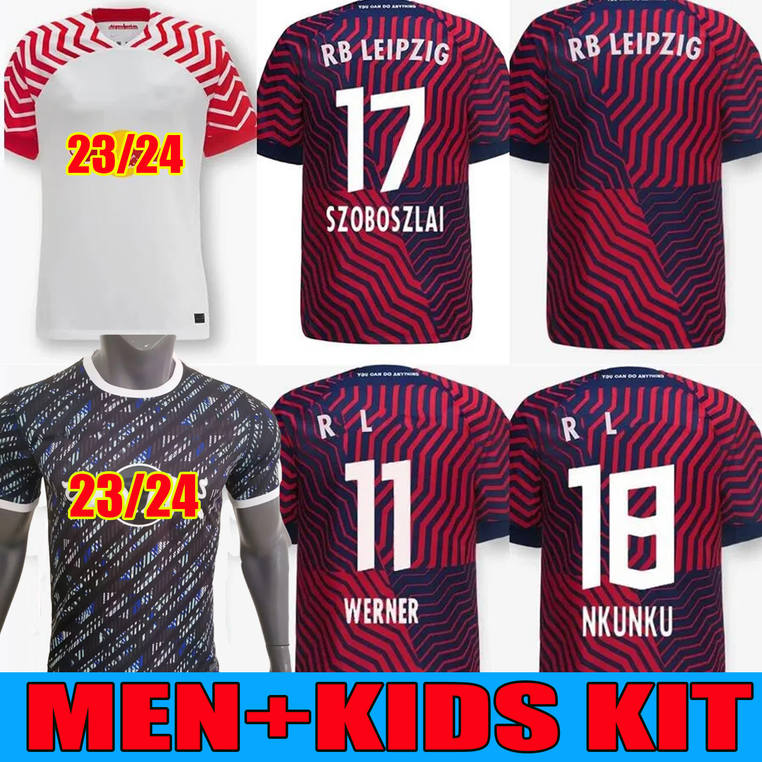 

2023 2024 LEIPZIGs Soccer Jerseys RB SILVA OLMO NKUNKU POULSEN HAIDARA XAVER ADAMS SZOBOSZLAI LAIMER 22 23 24 RBL Football Shirt T kids Kit Uniform Fans player version, 23/24 new