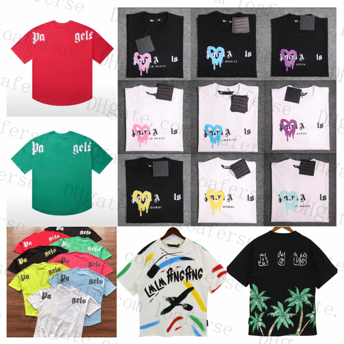 

Summer Mens Womens Tees Fashion Designers T Shirts Long Sleeve Palms Tshirt Tops Luxurys Letter Tshirts Clothing short Sleeved, #33